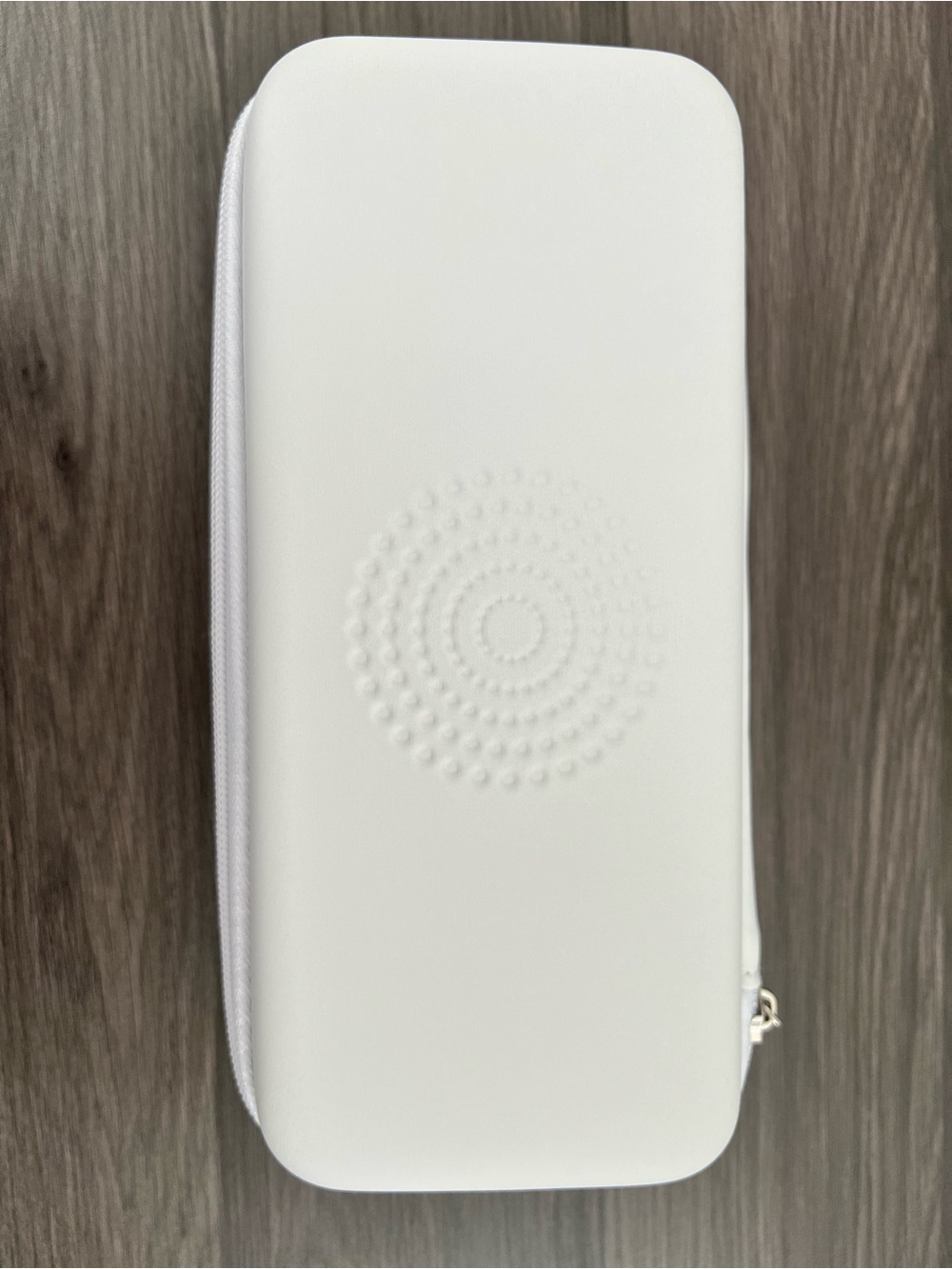 White Textured Hard Shell Zip Case
